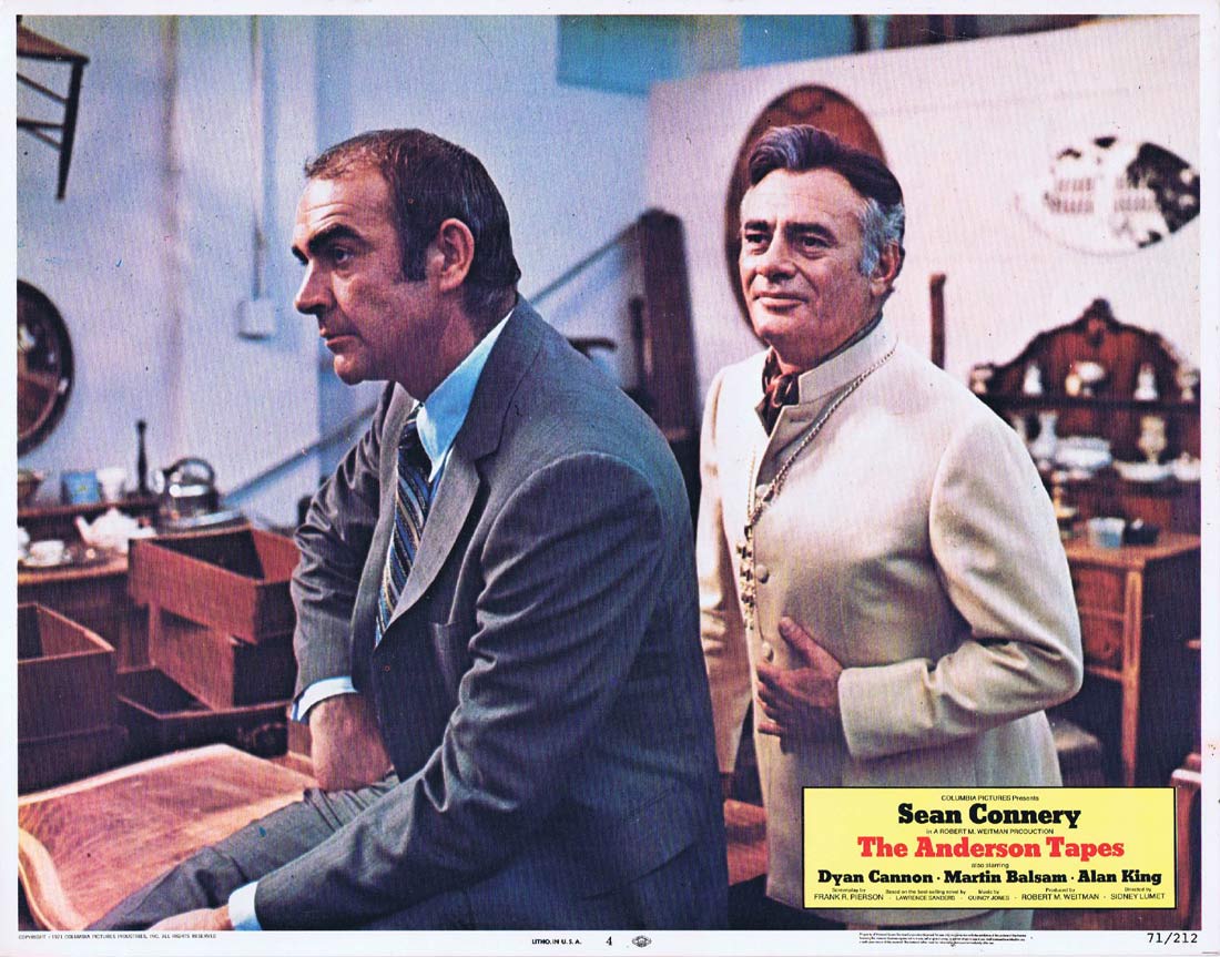 THE ANDERSON TAPES Original Lobby Card 4 Sean Connery Dyan Cannon