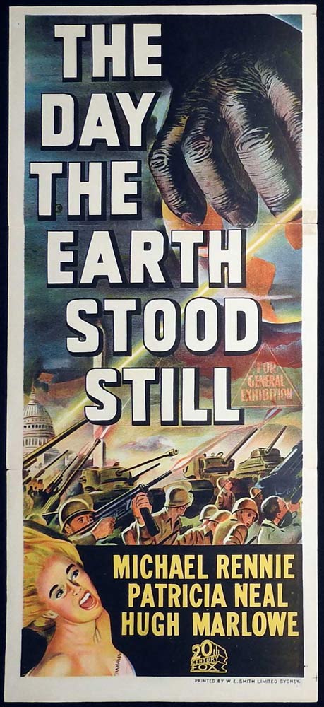 THE DAY THE EARTH STOOD STILL Original Daybill Movie Poster Sci Fi Classic