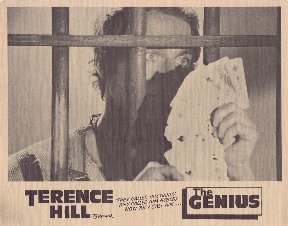 THE GENIUS Original Lobby Card 4 Terence Hill Sergio Leone