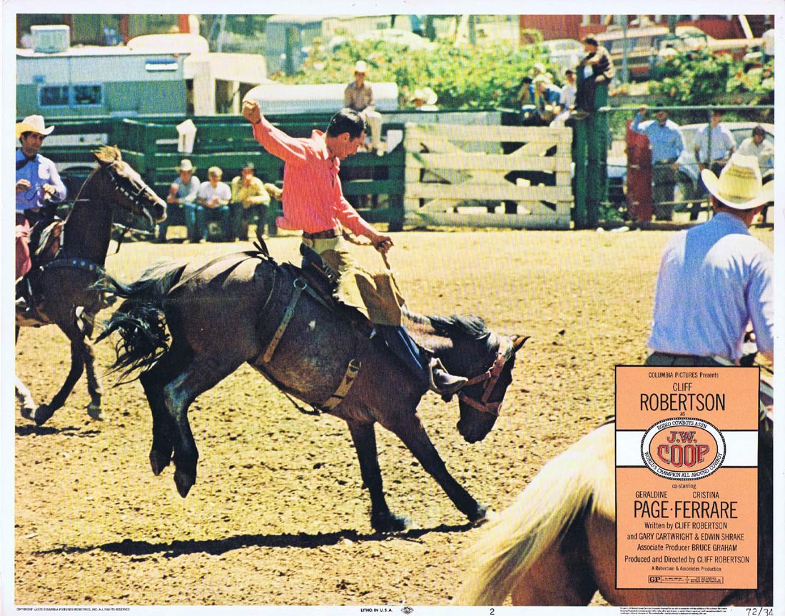 J.W.COOP Original US Lobby Card 2 Cliff Robertson Rodeo
