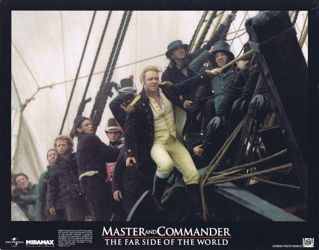 MASTER AND COMMANDER Original Lobby Card Russell Crowe Paul Bettany