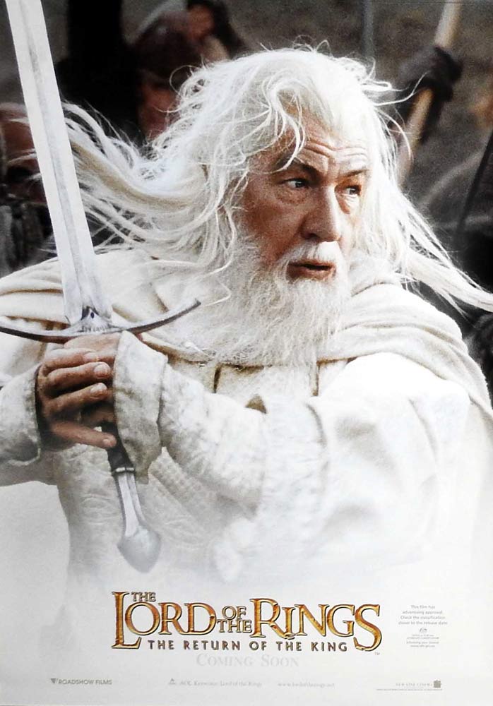 LORD OF THE RINGS RETURN OF THE KING Original ADVANCE One sheet Movie Poster Gandalf