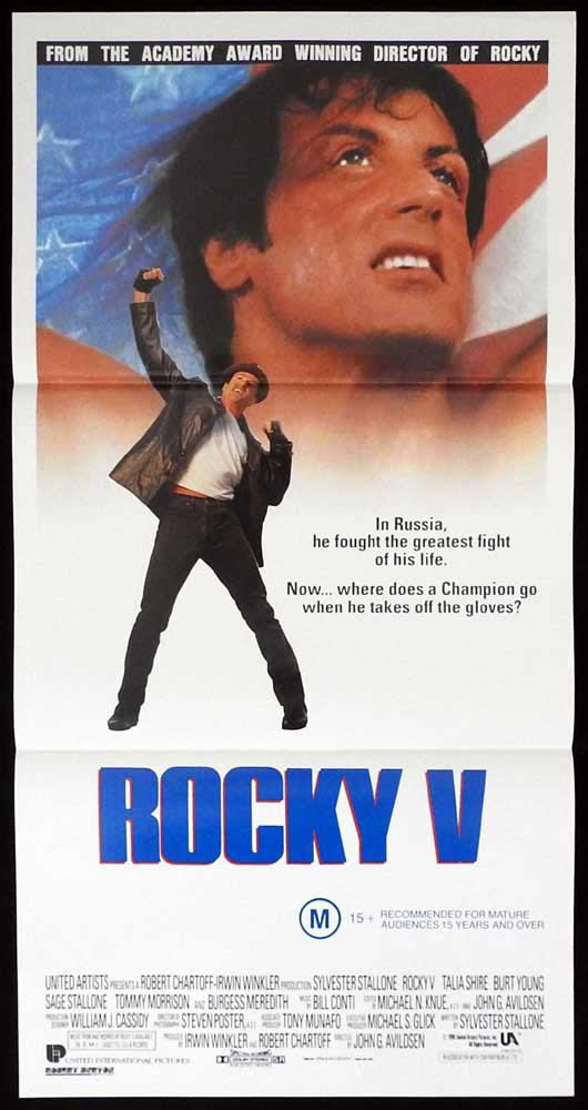 ROCKY V Original Daybill Movie Poster Sylvester Stallone Talia Shire