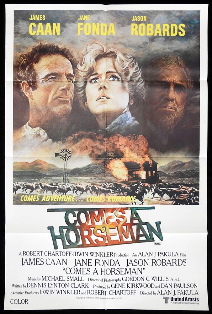 COMES A HORSEMAN Original One sheet Movie poster Jane Fonda James Caan