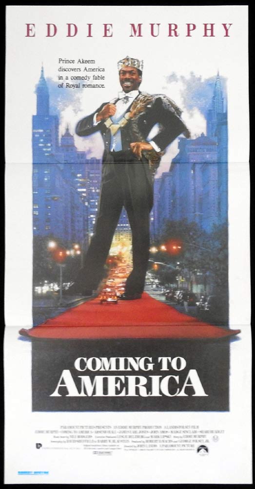 COMING TO AMERICA Original Daybill Movie poster Eddie Murphy Arsenio Hall