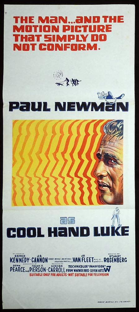 COOL HAND LUKE Original Daybill Movie Poster PAUL NEWMAN George Kennedy