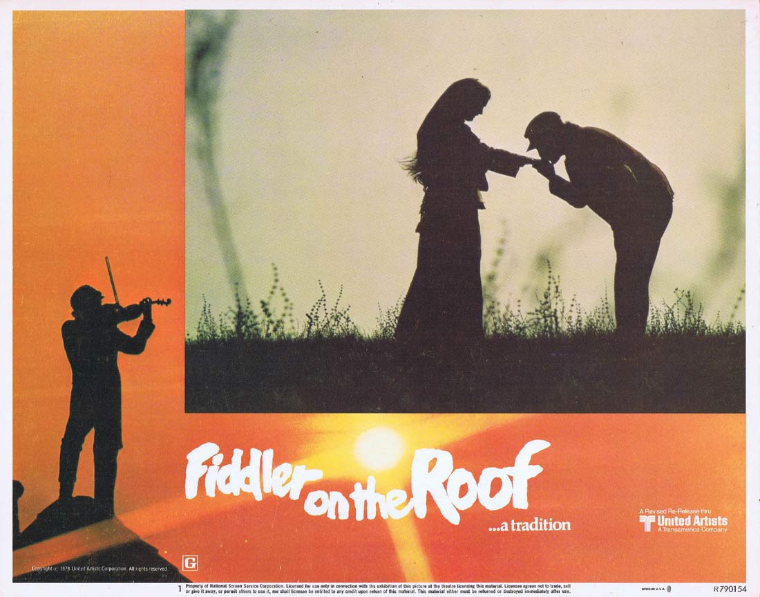 FIDDLER ON THE ROOF Original 1979r US Lobby Card 1 Norman Jewison