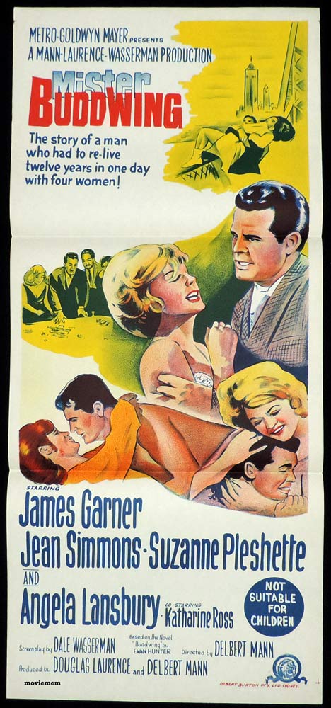 MISTER BUDDWING Original Daybill Movie Poster James Garner Jean Simmons