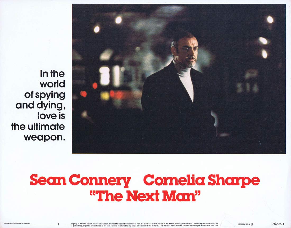 THE NEXT MAN Original US Lobby Card 1 Sean Connery Cornelia Sharpe