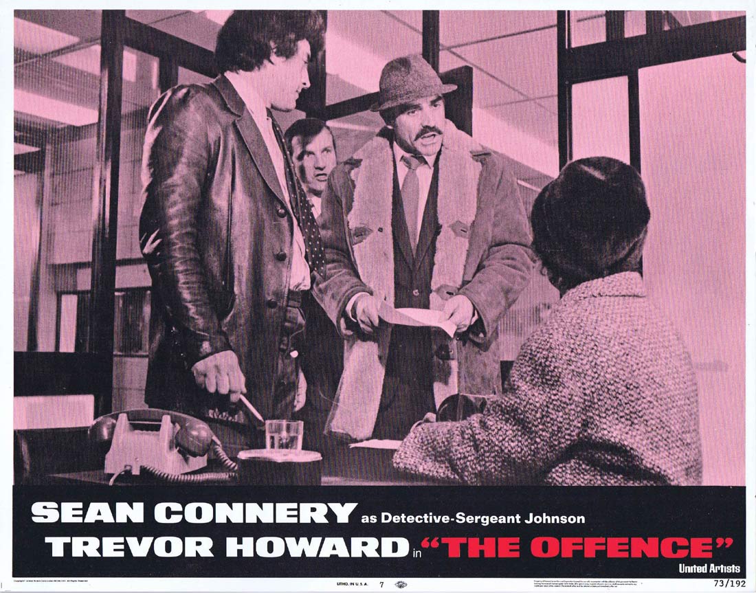 THE OFFENCE Original US Lobby Card 7 Sean Connery Trevor Howard