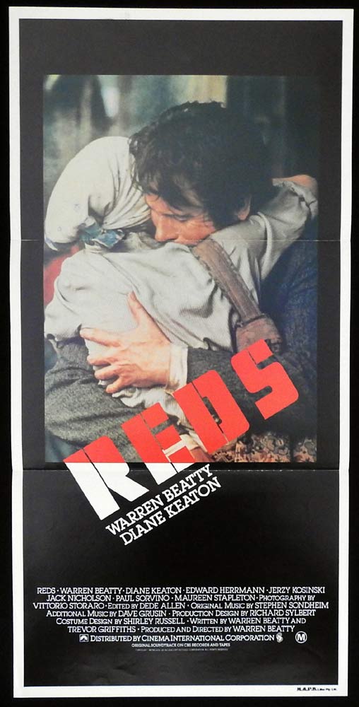 REDS Original Daybill Movie Poster Warren Beatty Diane Keaton