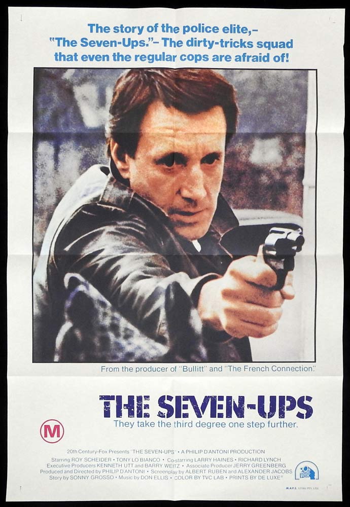 THE SEVEN UPS Original One sheet Movie poster Roy Scheider Tony Lo Bianco