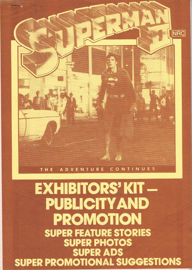 SUPERMAN II Rare AUSTRALIAN Exhibitors Information Kit Christopher Reeve