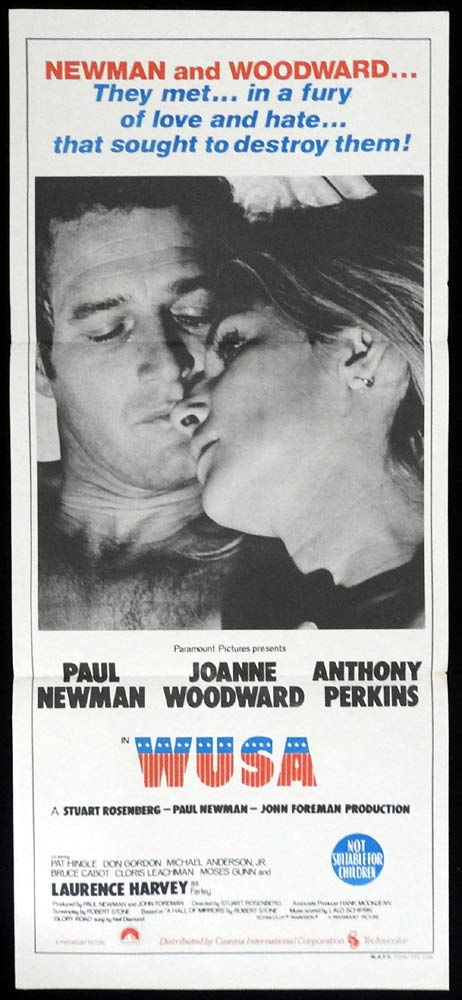 WUSA Original Daybill Movie poster Paul Newman Joanne Woodward