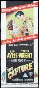 THE CAPTURE Original Daybill Movie Poster RKO Lew Ayres Teresa Wright
