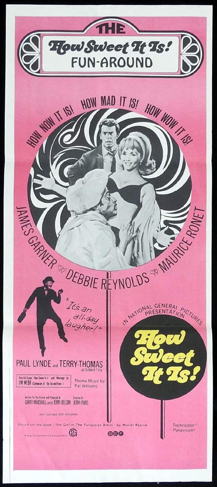 HOW SWEET IT IS Original Daybill Movie Poster James Garner Debbie Reynolds