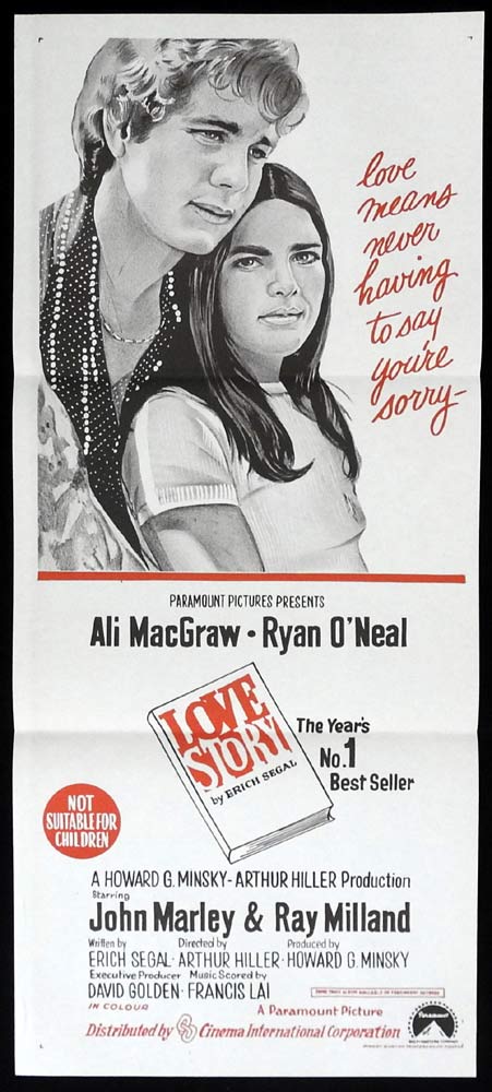 LOVE STORY Original Daybill Movie Poster Ali MacGraw Ryan O’Neal