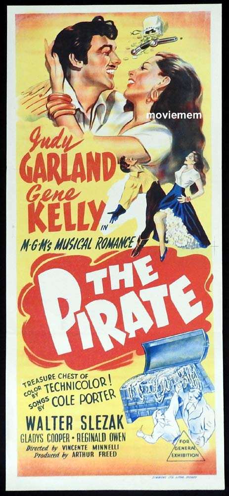 THE PIRATE Original Daybill Movie Poster Judy Garland Gene Kelly