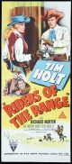 RIDERS OF THE RANGE Original Daybill Movie Poster RKO Tim Holt