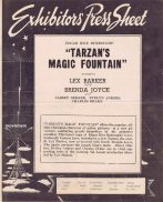 TARZAN'S MAGIC FOUNTAIN Rare RKO AUSTRALIAN Movie Press Sheet Lex Barker Brenda Joyce