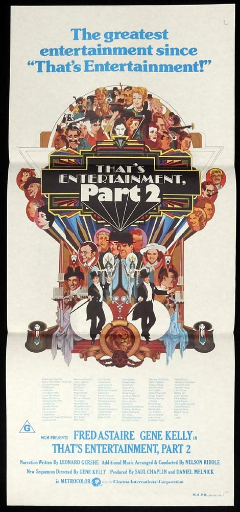 THAT’S ENTERTAINMENT PART 2 Original Daybill Movie Poster Fred Astaire Gene Kelly
