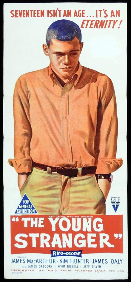 THE YOUNG STRANGER Original Daybill Movie Poster RKO James MacArthur