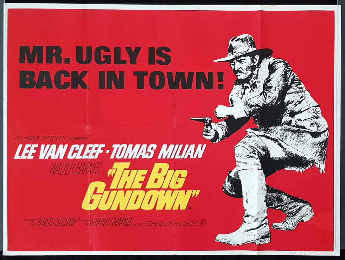THE BIG GUNDOWN Original British Quad Movie Poster Lee Van Cleef