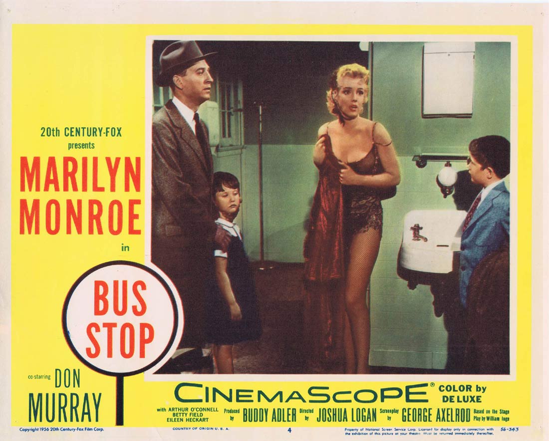 BUS STOP Original Lobby card 4 Marilyn Monroe 1956