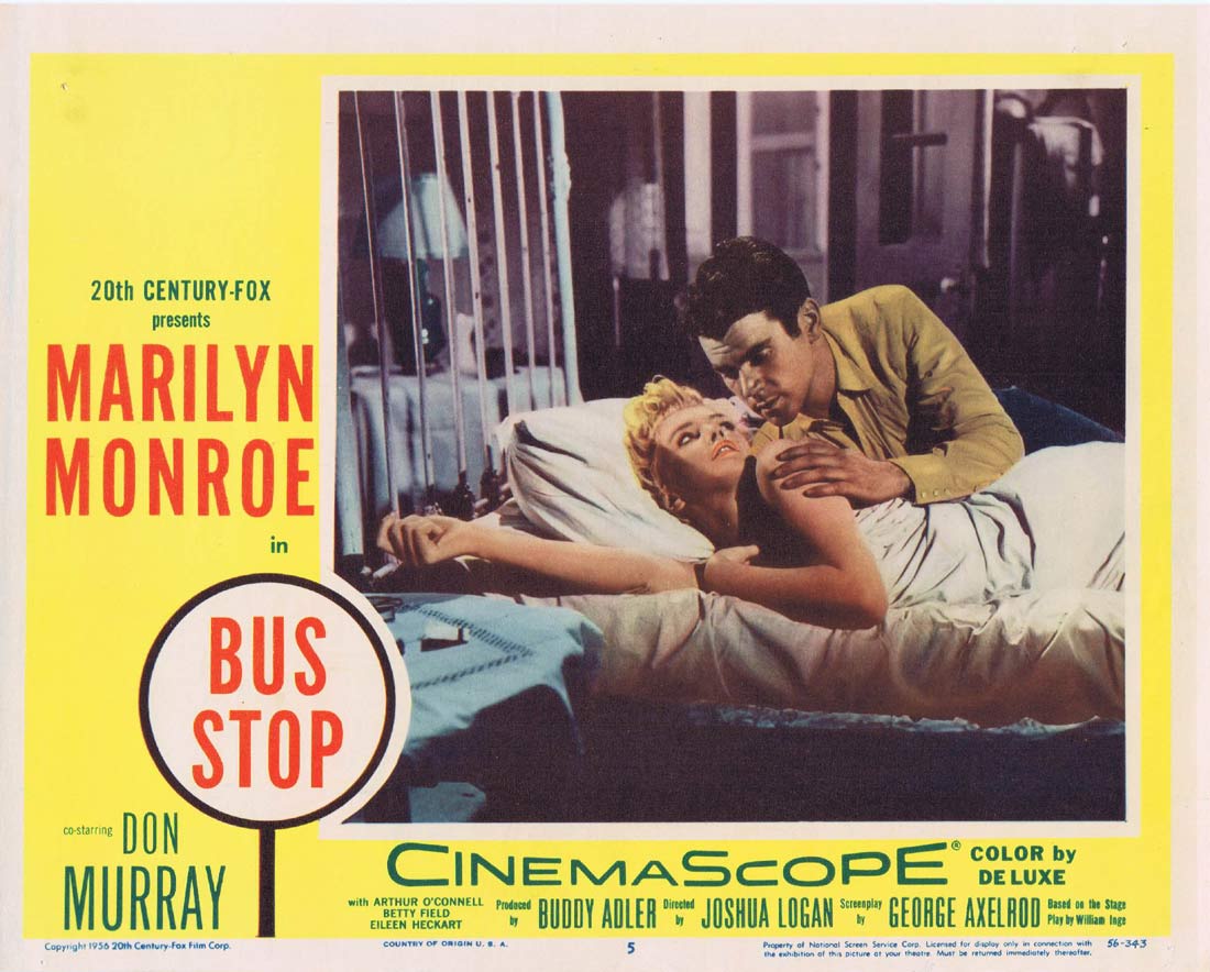 BUS STOP Original Lobby card 5 Marilyn Monroe 1956