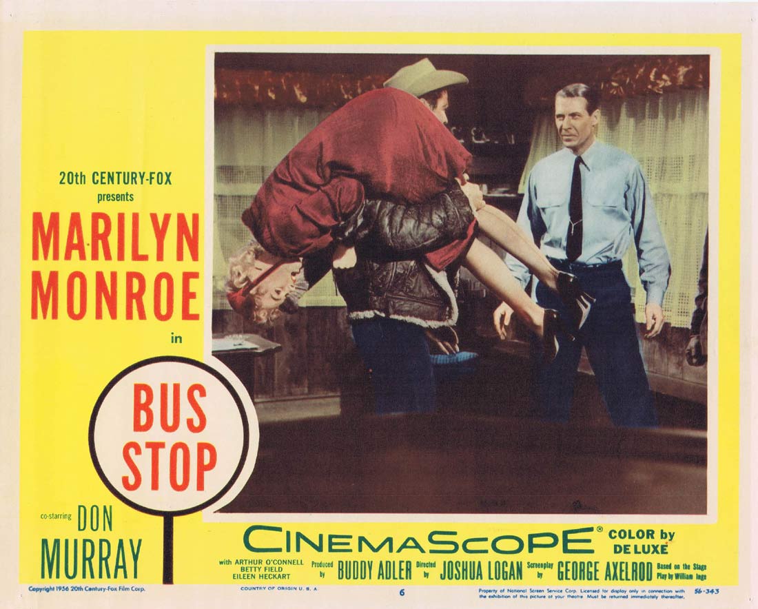 BUS STOP Original Lobby card 6 Marilyn Monroe 1956