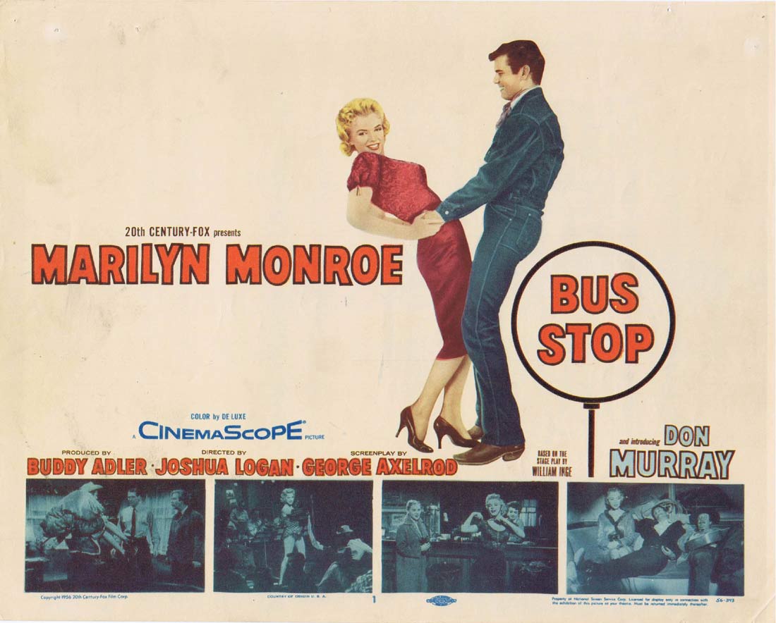 BUS STOP Original Title Lobby card Marilyn Monroe 1956
