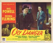 CRY DANGER Lobby card 4 1951 Dick Powell Rhonda Fleming RKO Film Noir