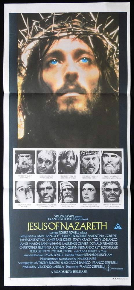 JESUS OF NAZARETH Original Daybill Movie poster Franco Zeffirelli Robert Powell