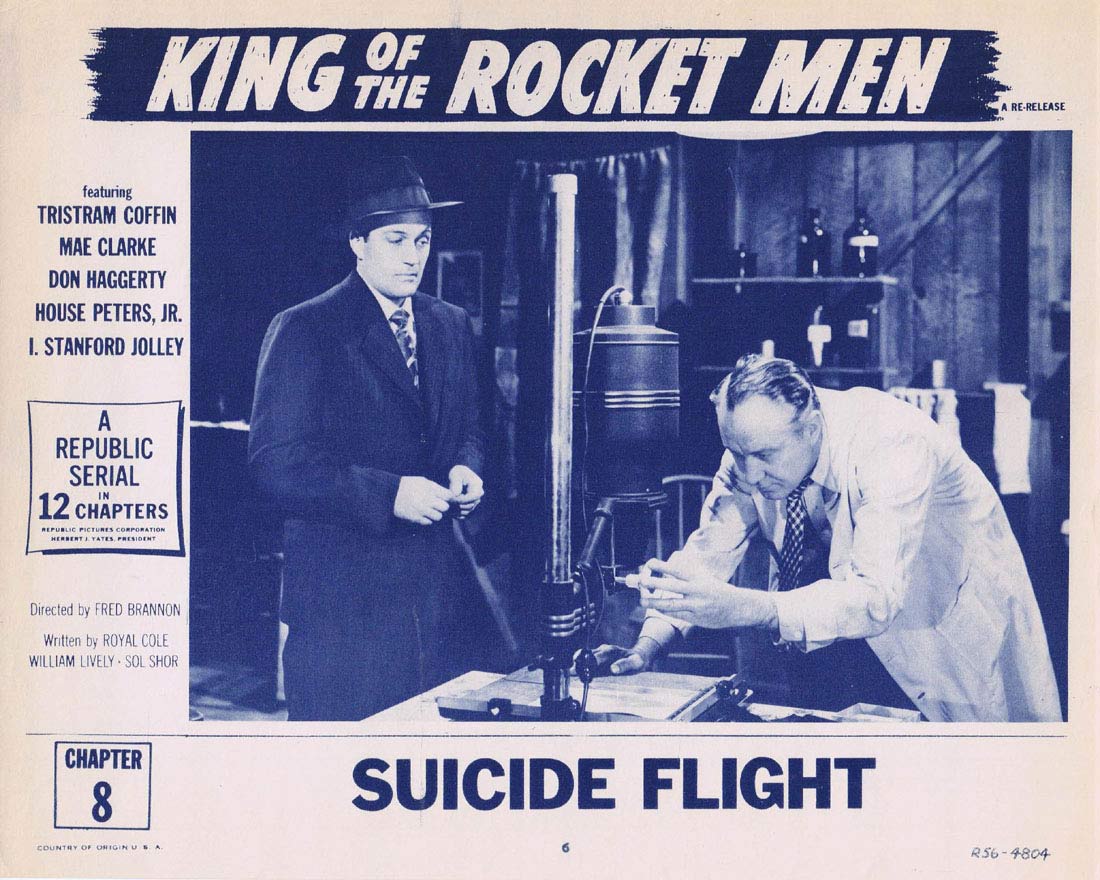 KING OF THE ROCKET MEN Lobby Card 6 1956r Republic Cliffhanger Serial Chapter 8