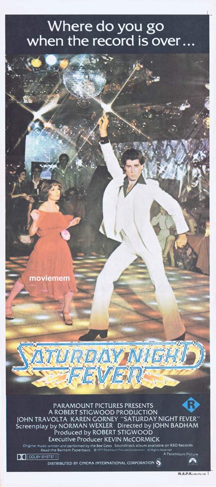 SATURDAY NIGHT FEVER Original R Rated Daybill Movie Poster John Travolta