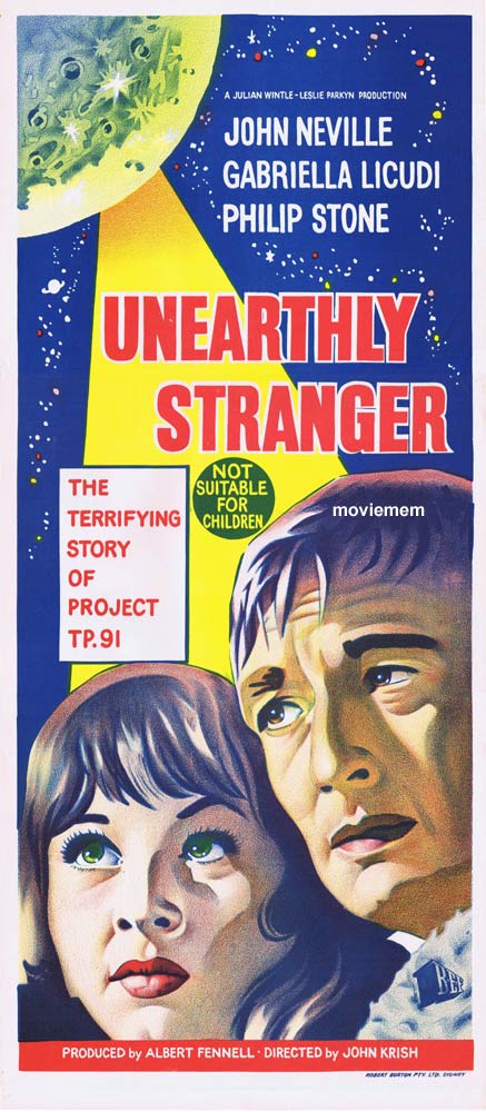 UNEARTHLY STRANGER Original Daybill Movie Poster Sci Fi  John Neville