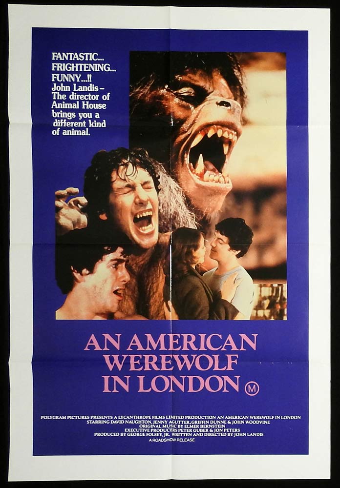 AN AMERICAN WEREWOLF IN LONDON Original Australian One Sheet Movie poster