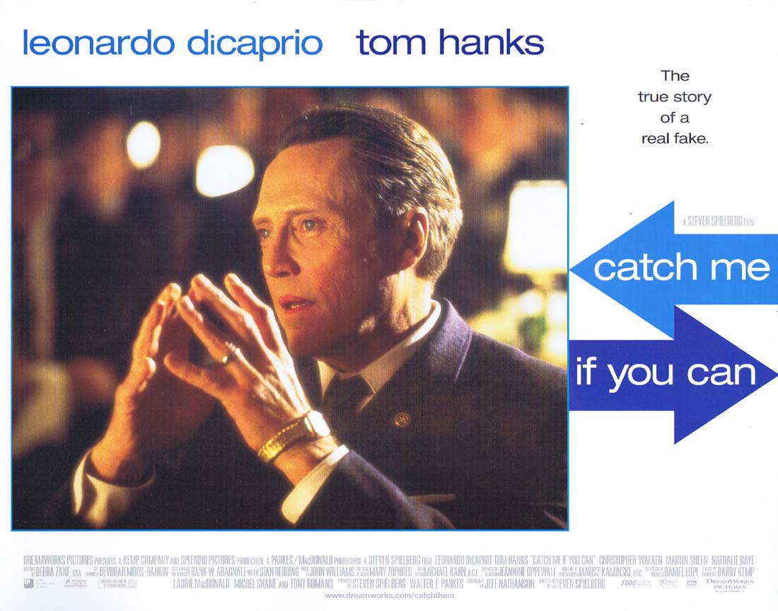 CATCH ME IF YOU CAN Original Lobby card 4 Leonardo DiCaprio Tom Hanks Christopher Walken