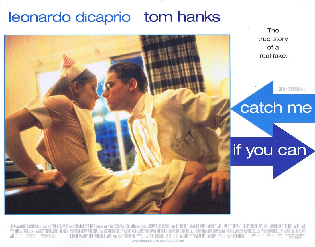 CATCH ME IF YOU CAN Original Lobby card 5 Leonardo DiCaprio Tom Hanks Christopher Walken