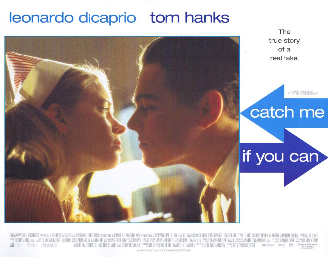 CATCH ME IF YOU CAN Original Lobby card 6 Leonardo DiCaprio Tom Hanks Christopher Walken