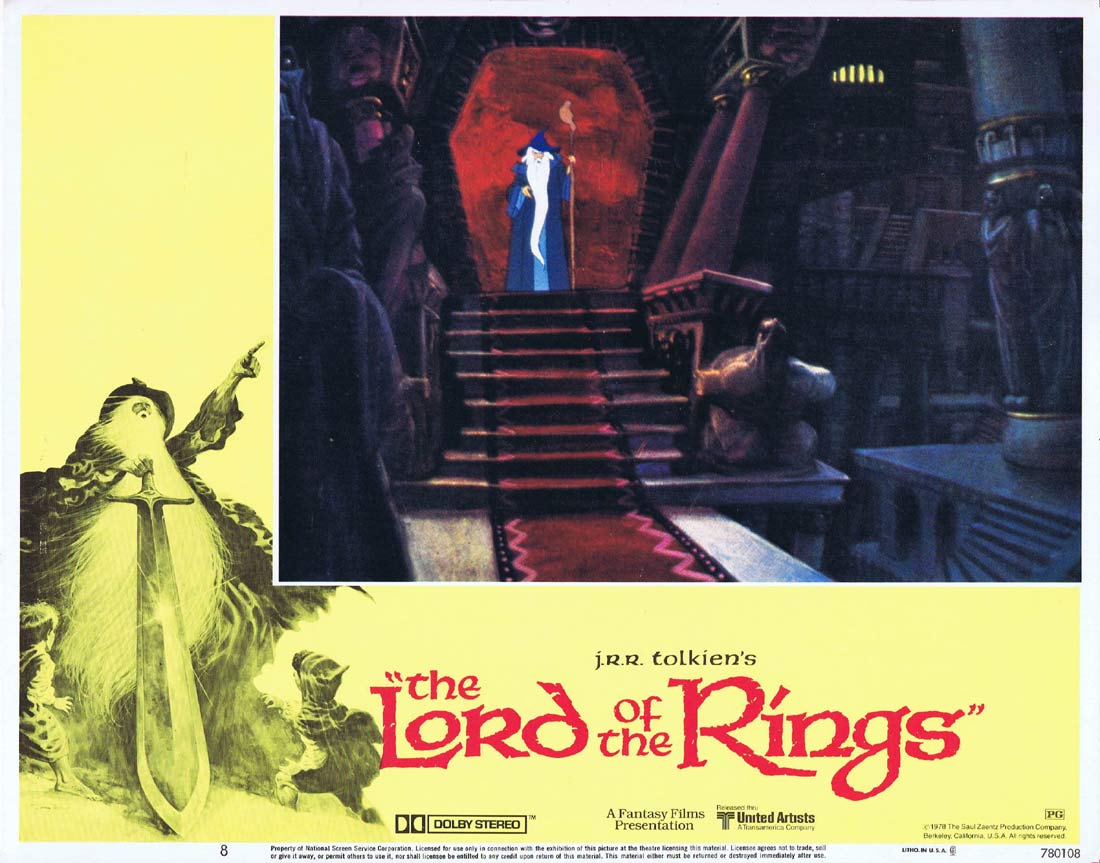 THE LORD OF THE RINGS Original Lobby Card 8 Ralph Bakshi Gandalf Wizard