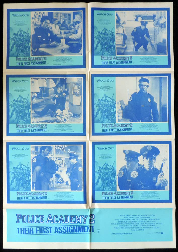 POLICE ACADEMY 2 Original Photo sheet Movie poster Steve Guttenburg