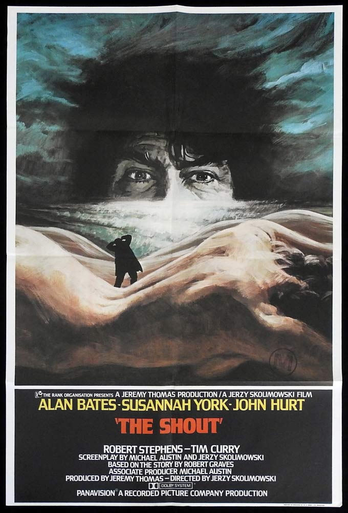 THE SHOUT Original British One Sheet Movie poster Alan Bates Susannah York