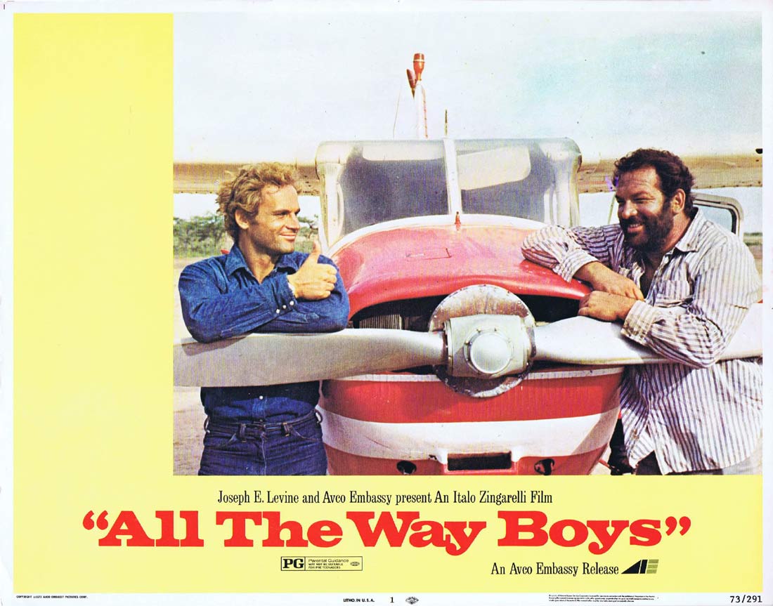 ALL THE WAY BOYS Original Lobby Card 1 Terence Hill Bud Spencer