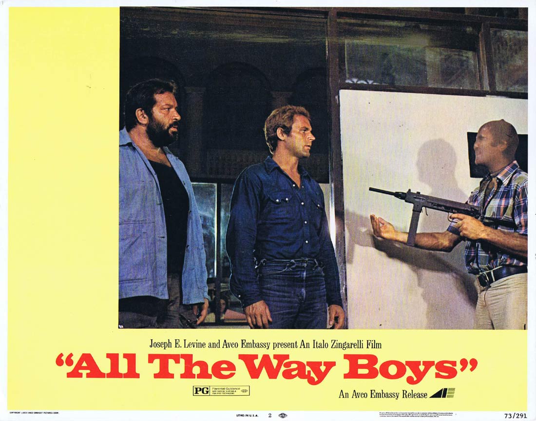 ALL THE WAY BOYS Original Lobby Card 2 Terence Hill Bud Spencer
