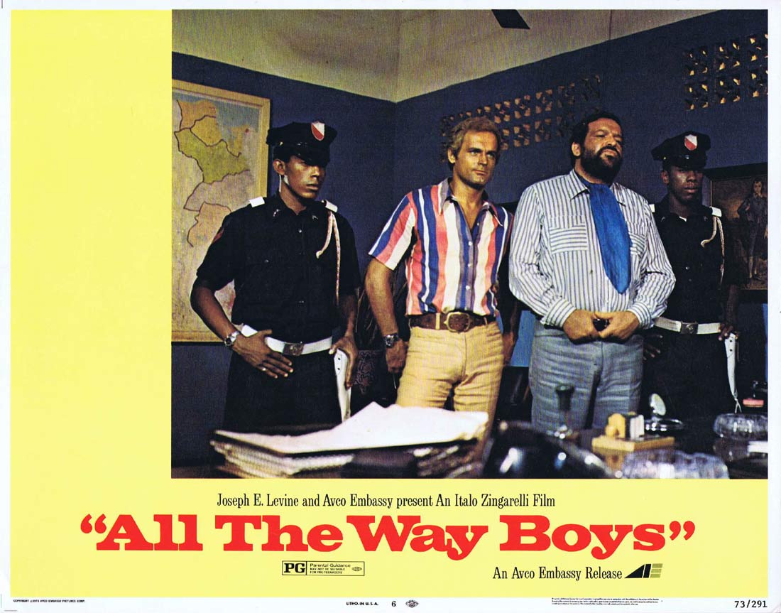 ALL THE WAY BOYS Original Lobby Card 6 Terence Hill Bud Spencer