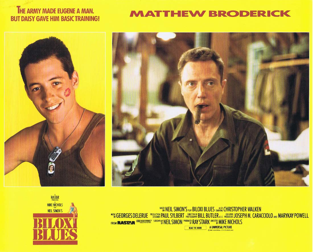 BILOXI BLUES Original Lobby Card 6 Matthew Broderick Christopher Walken