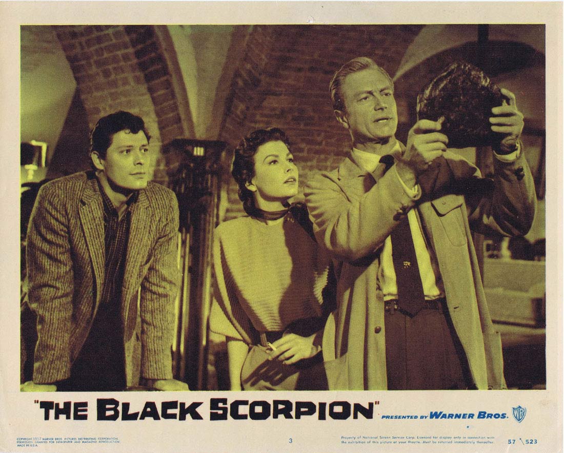 THE BLACK SCORPION Original Lobby Card 3 Richard Denning 1957 Sci Fi
