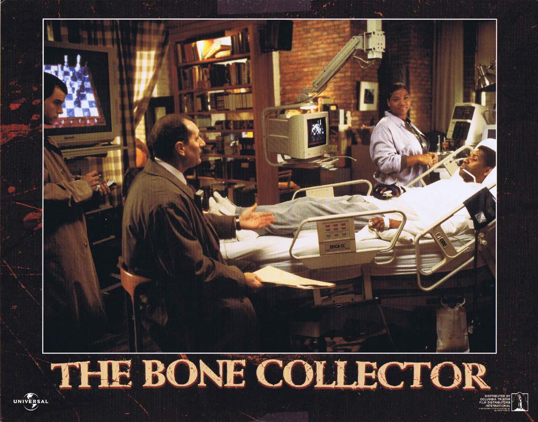 THE BONE COLLECTOR Original Lobby Card 3 Denzel Washington Angelina Jolie