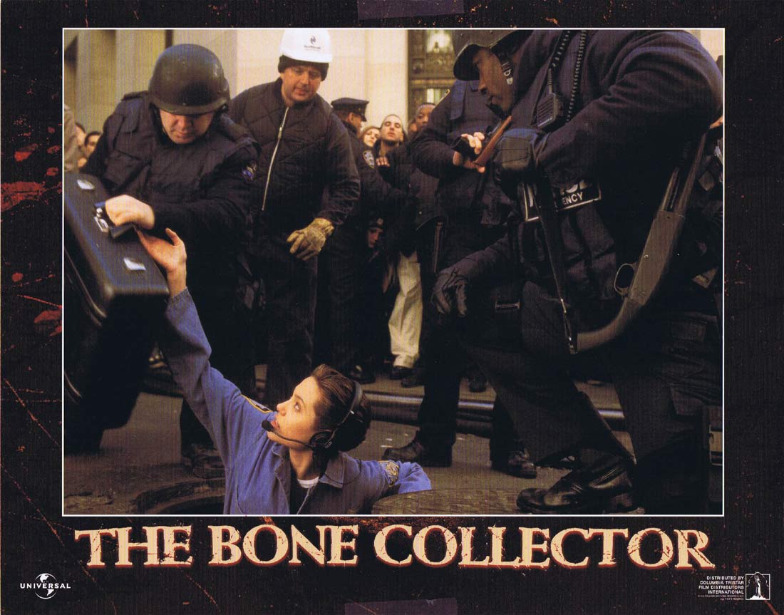 THE BONE COLLECTOR Original Lobby Card 5 Denzel Washington Angelina Jolie